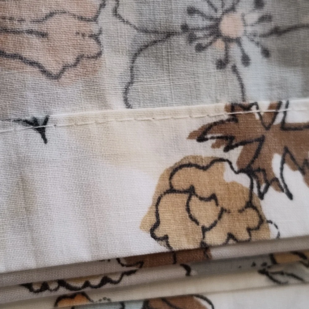Sears Roebuck Renfrew Hall Perma Prest Percale Twin Sheet Set & Pillowcase Retro